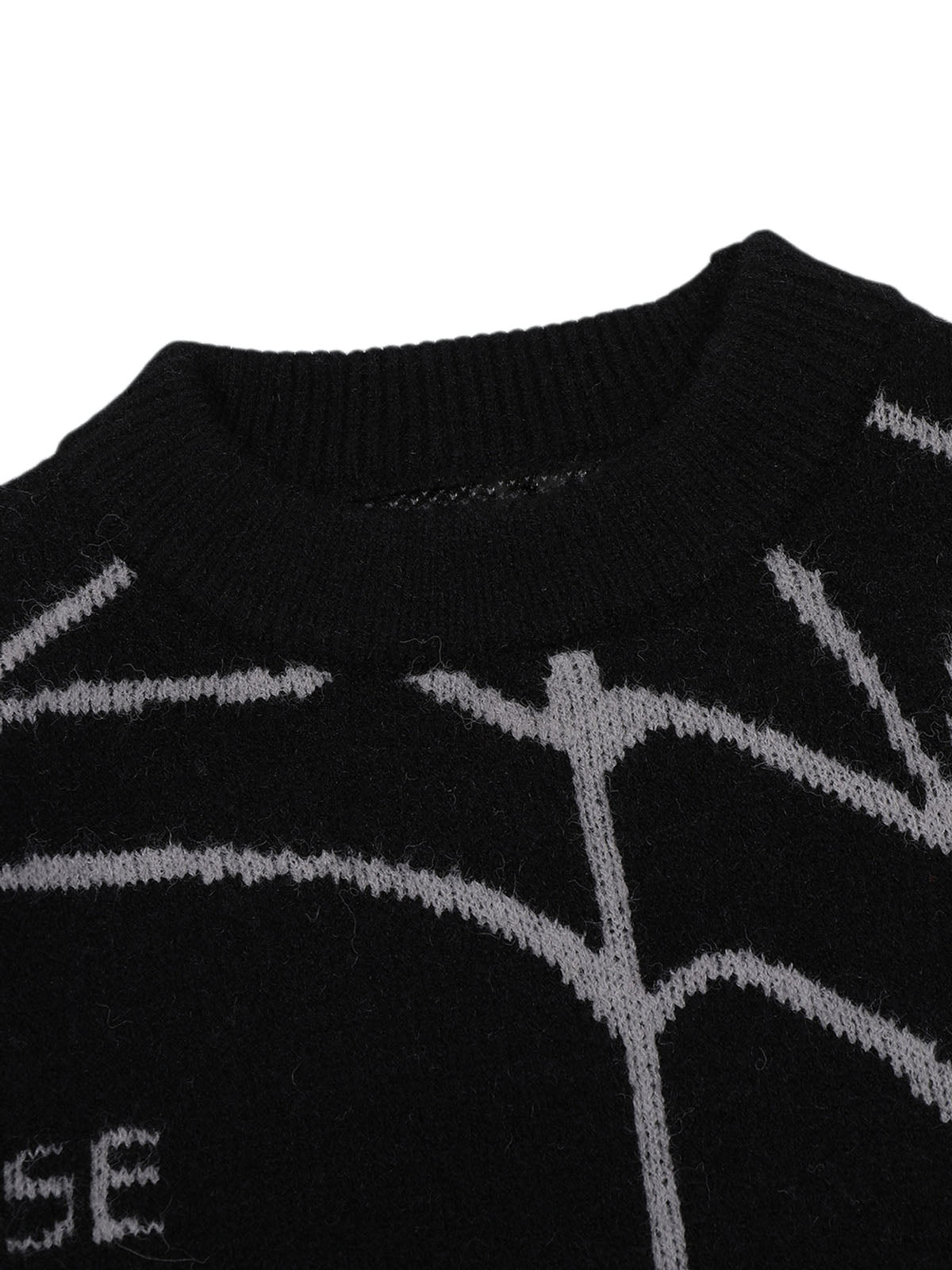 Thesupermade Spider&Heart Knit Crew Neck Sweater - 2323