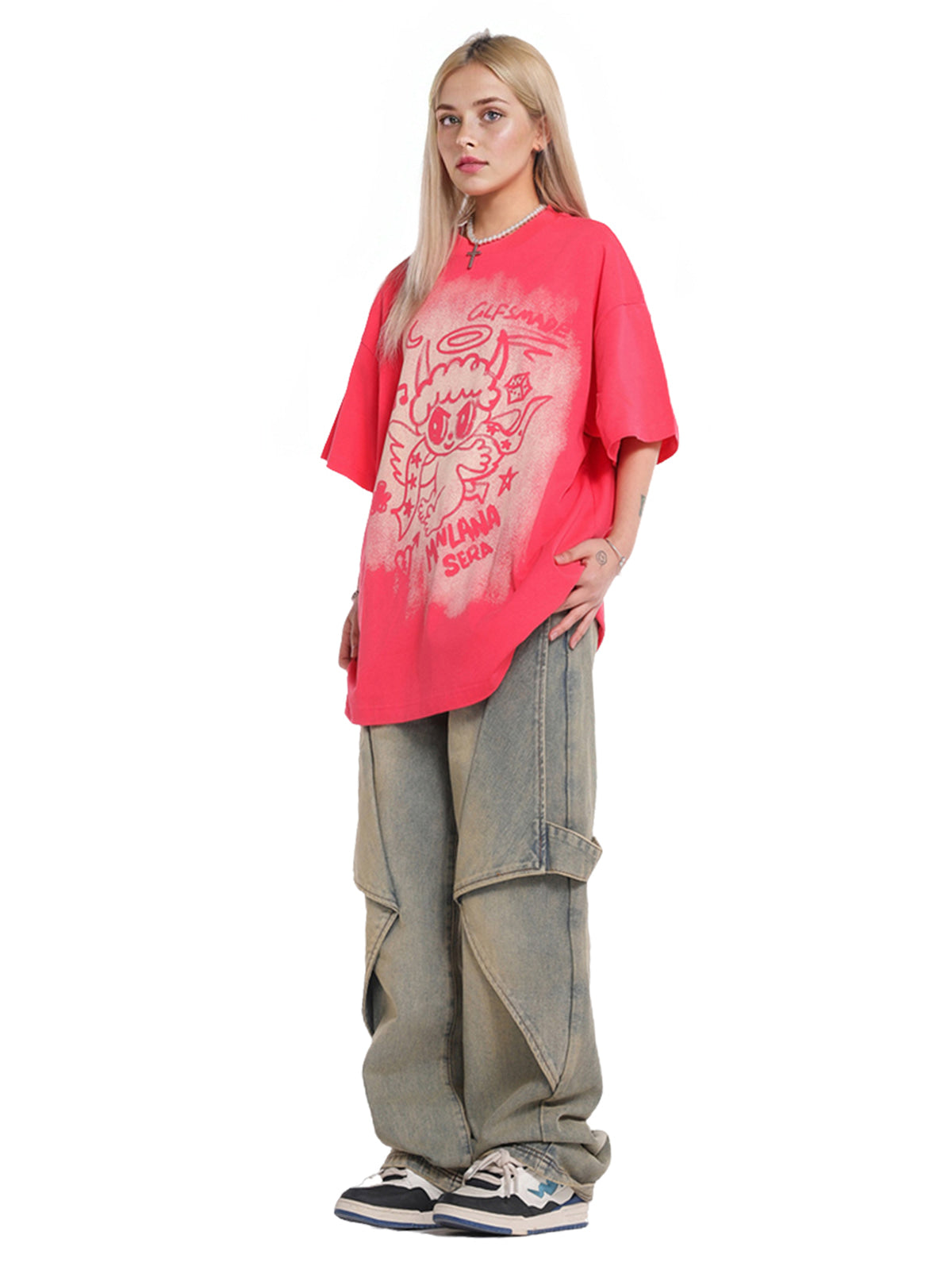 T-shirt graphique surdimensionné Angel