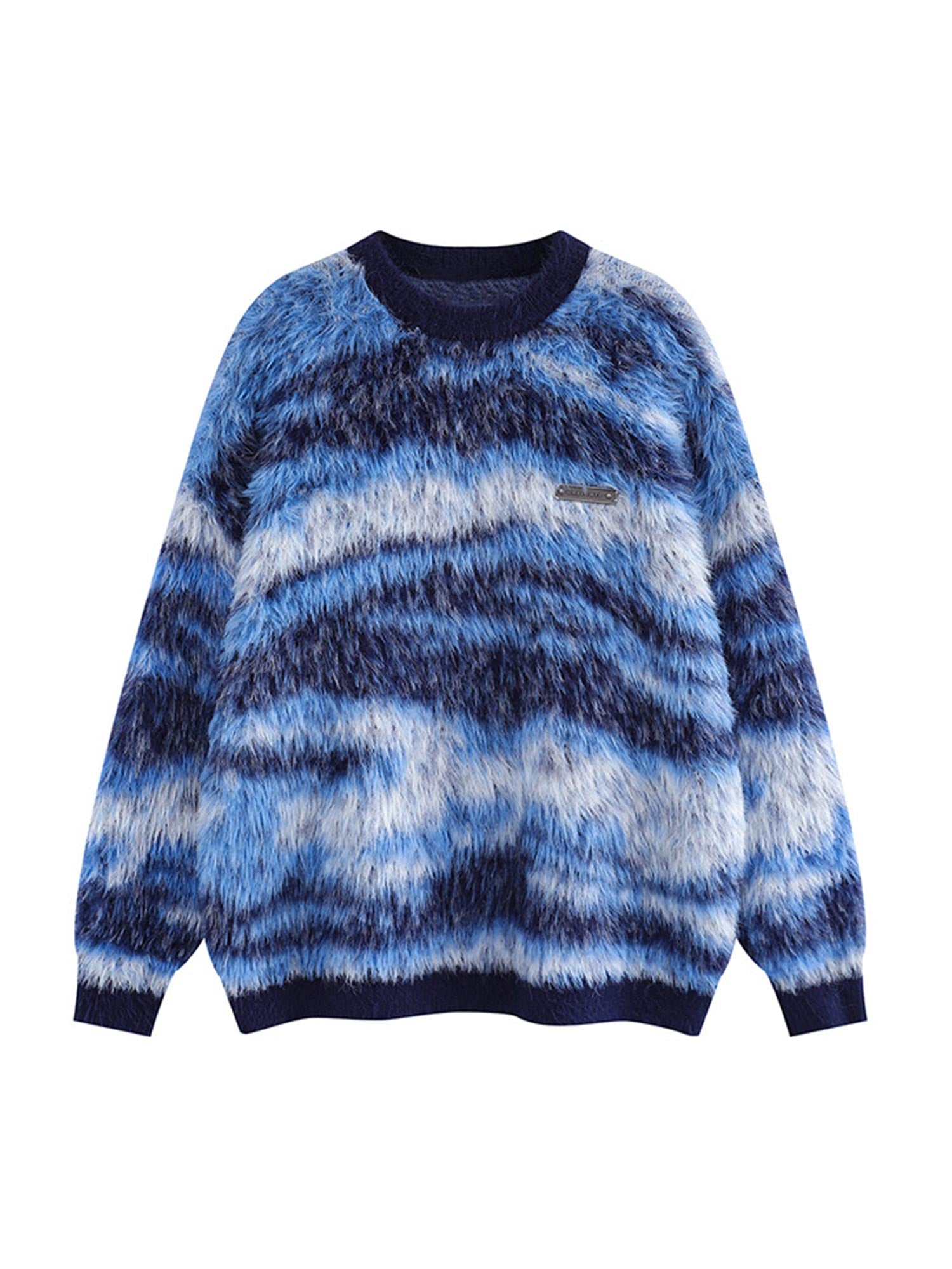 Thesupermade Mohair Striped Knit Sweater