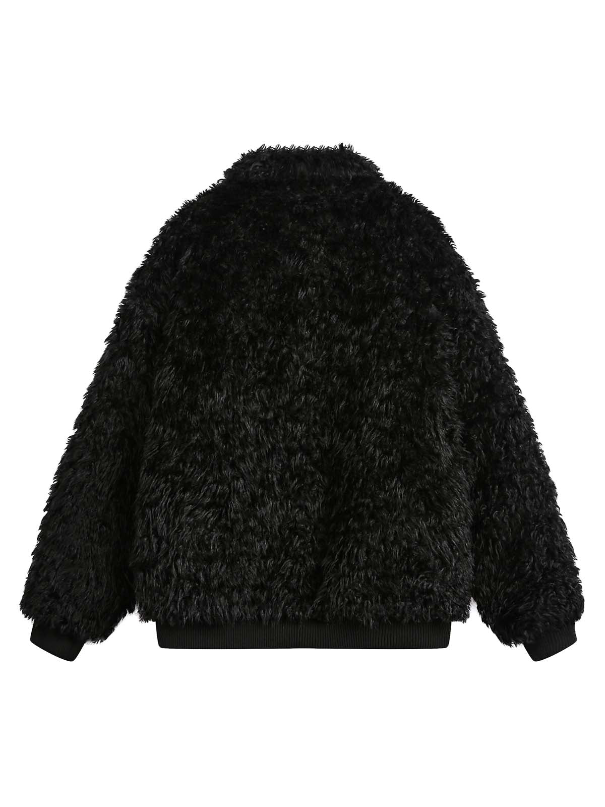 Thesupermade Kunstpelzjacke mit Metall-Lederknopf -2245