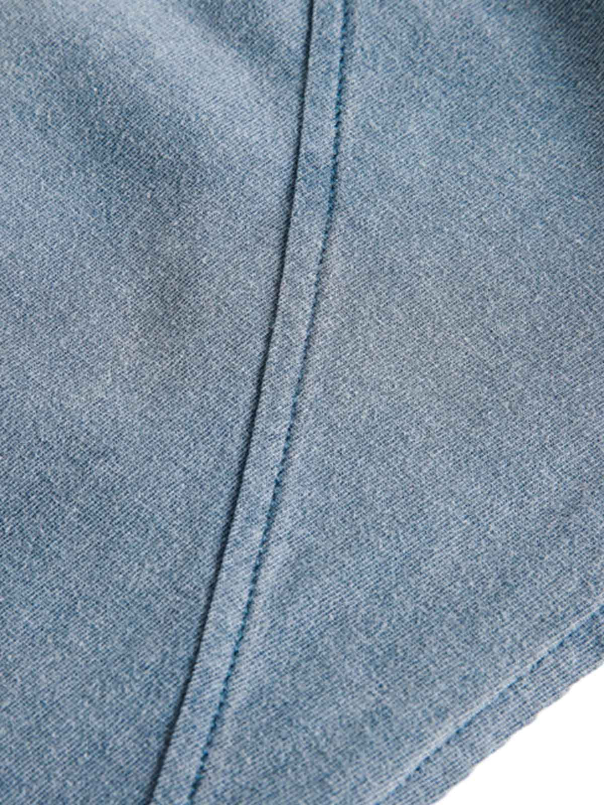 Distressed Washed Embroidered Gradient Vest