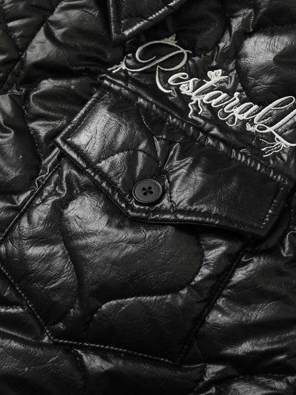 Thesupermade Steppjacke mit Buchstabenstickerei und Rautensteppung