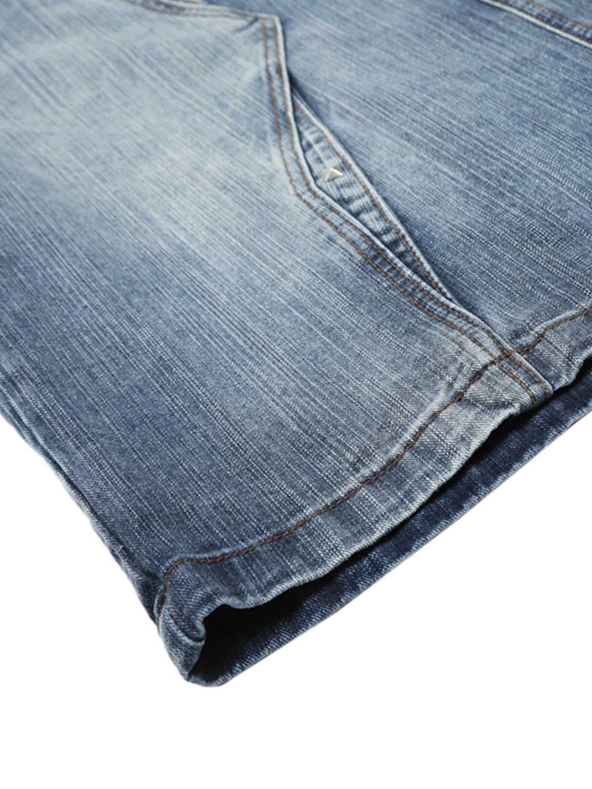 Washed Distressed Deconstructed Riveted Jorts