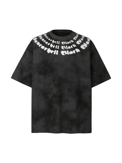 T-shirt à col rond dégradé rétro