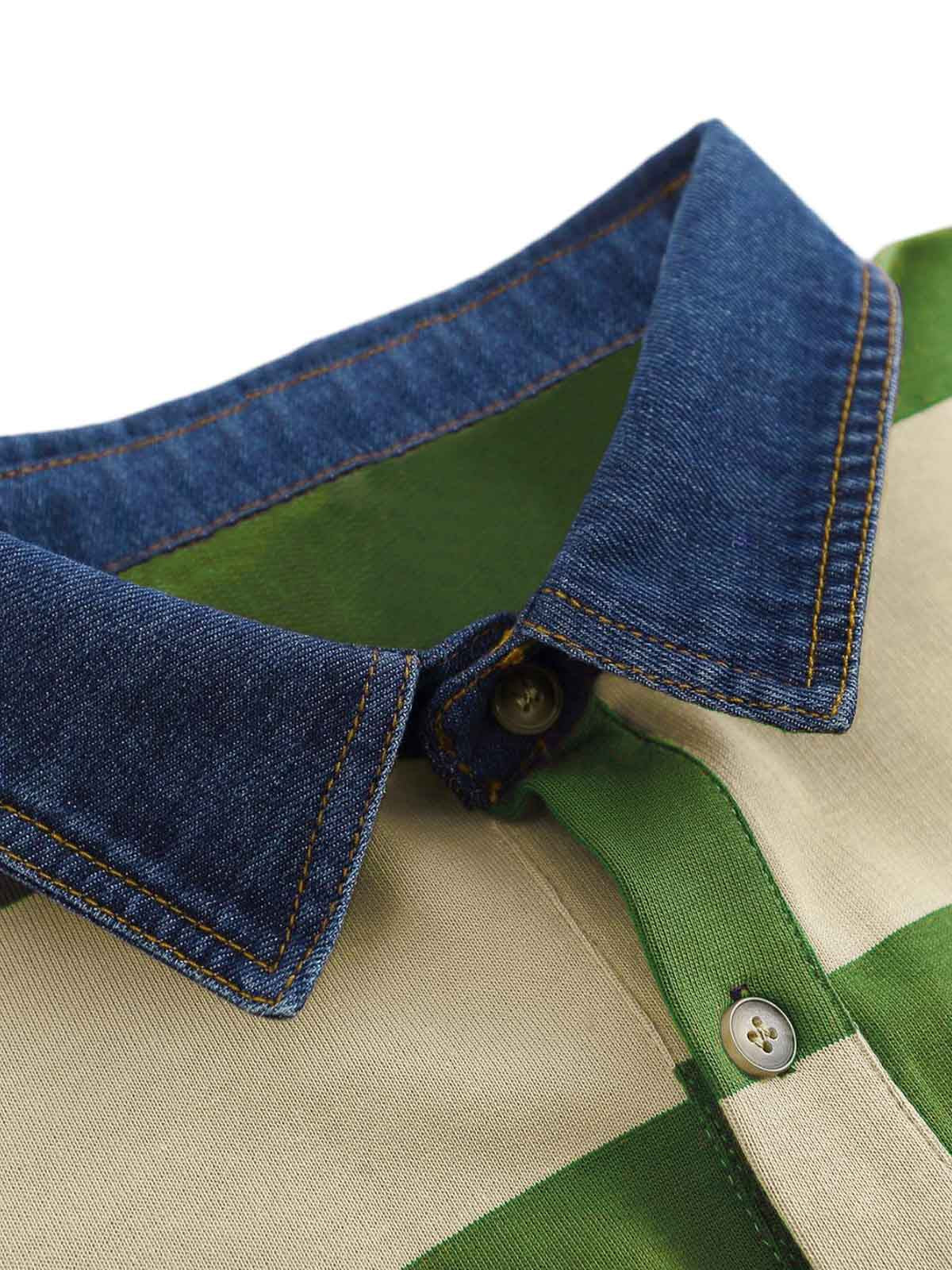 Thesupermade Vintage-Poloshirt mit Farbstreifen – 2371