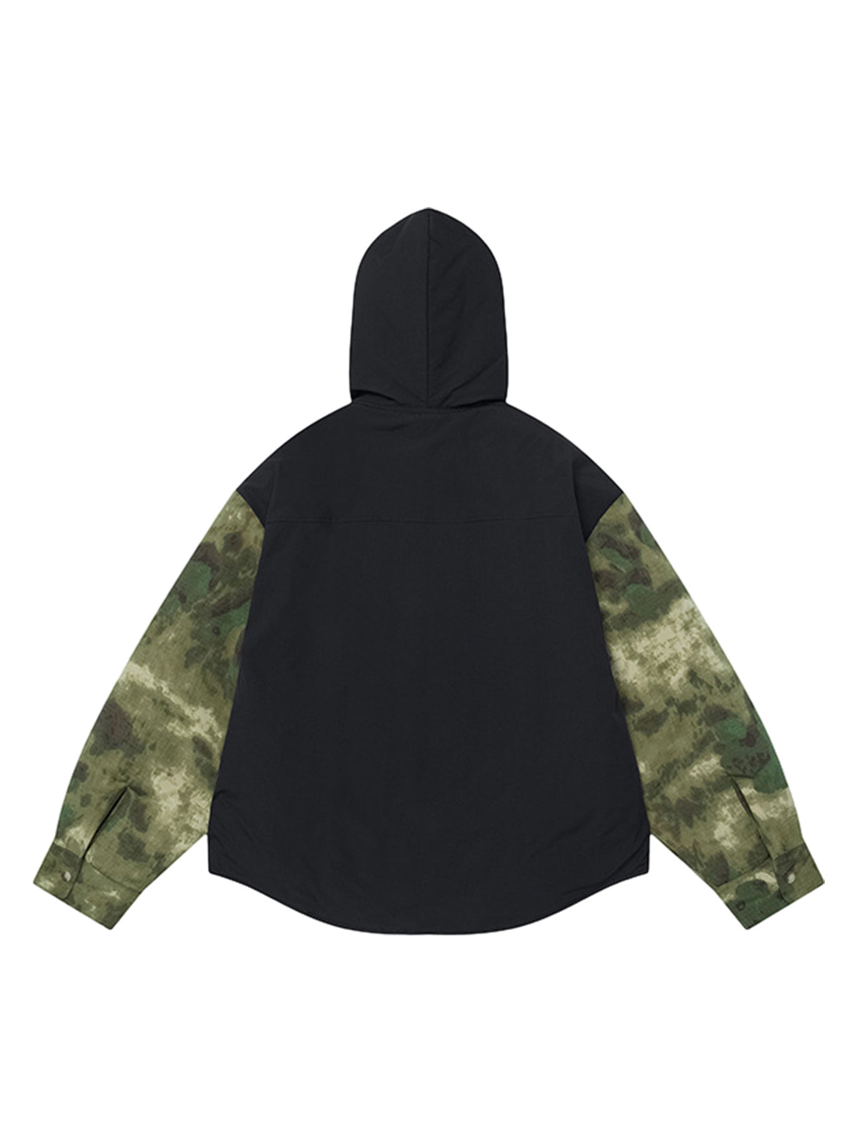 Thesupermade Camouflage Patchwork Hooded Jacket