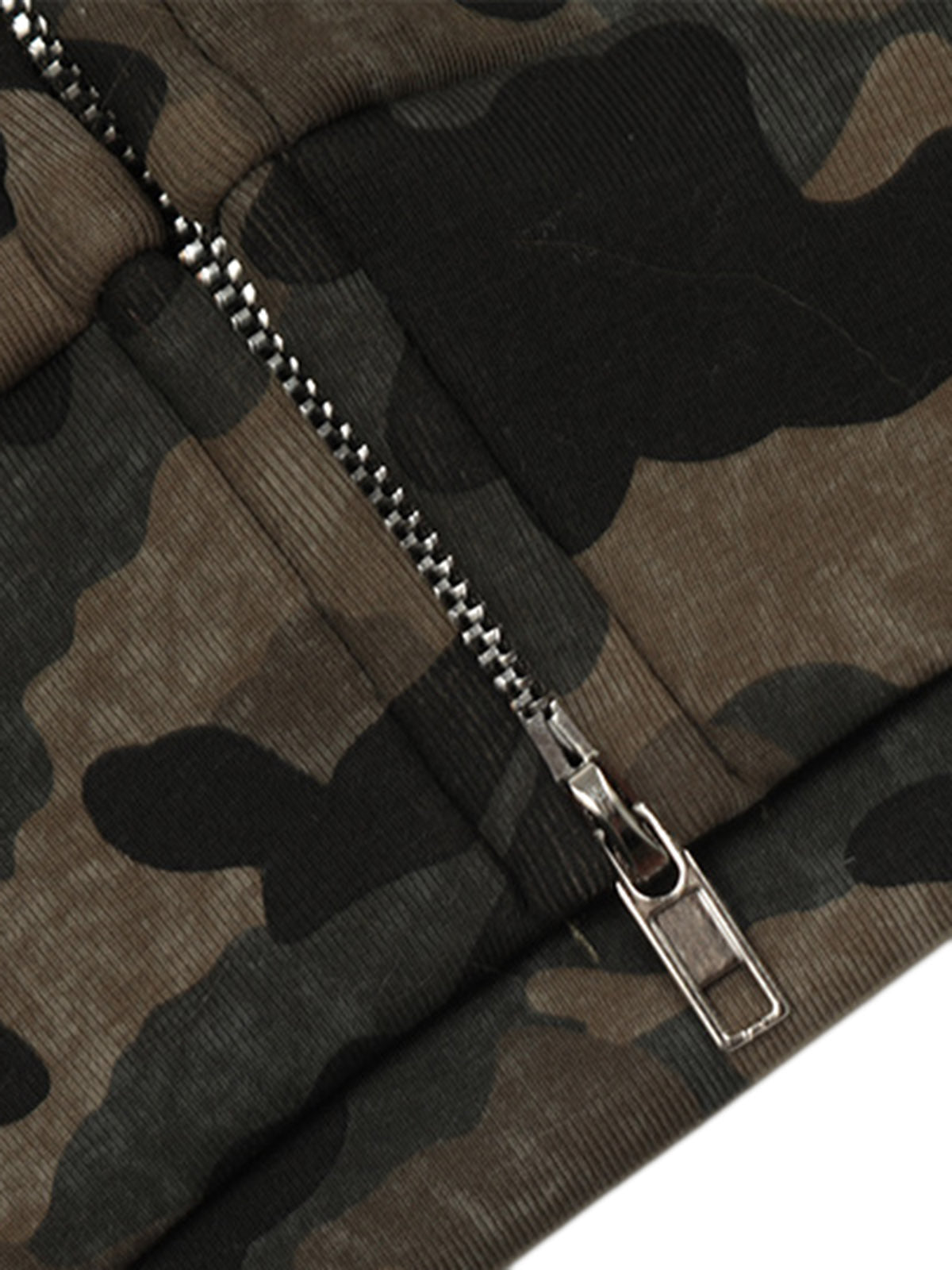 Veste polaire à capuche camouflage avec strass Hotfix - 2357