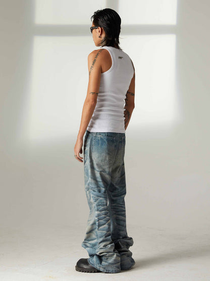 Street Heavy Rhinestone Threaded Vest