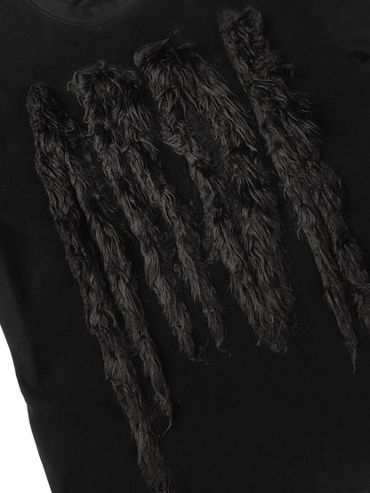 Street Retro Fur Patchwork T-shirt