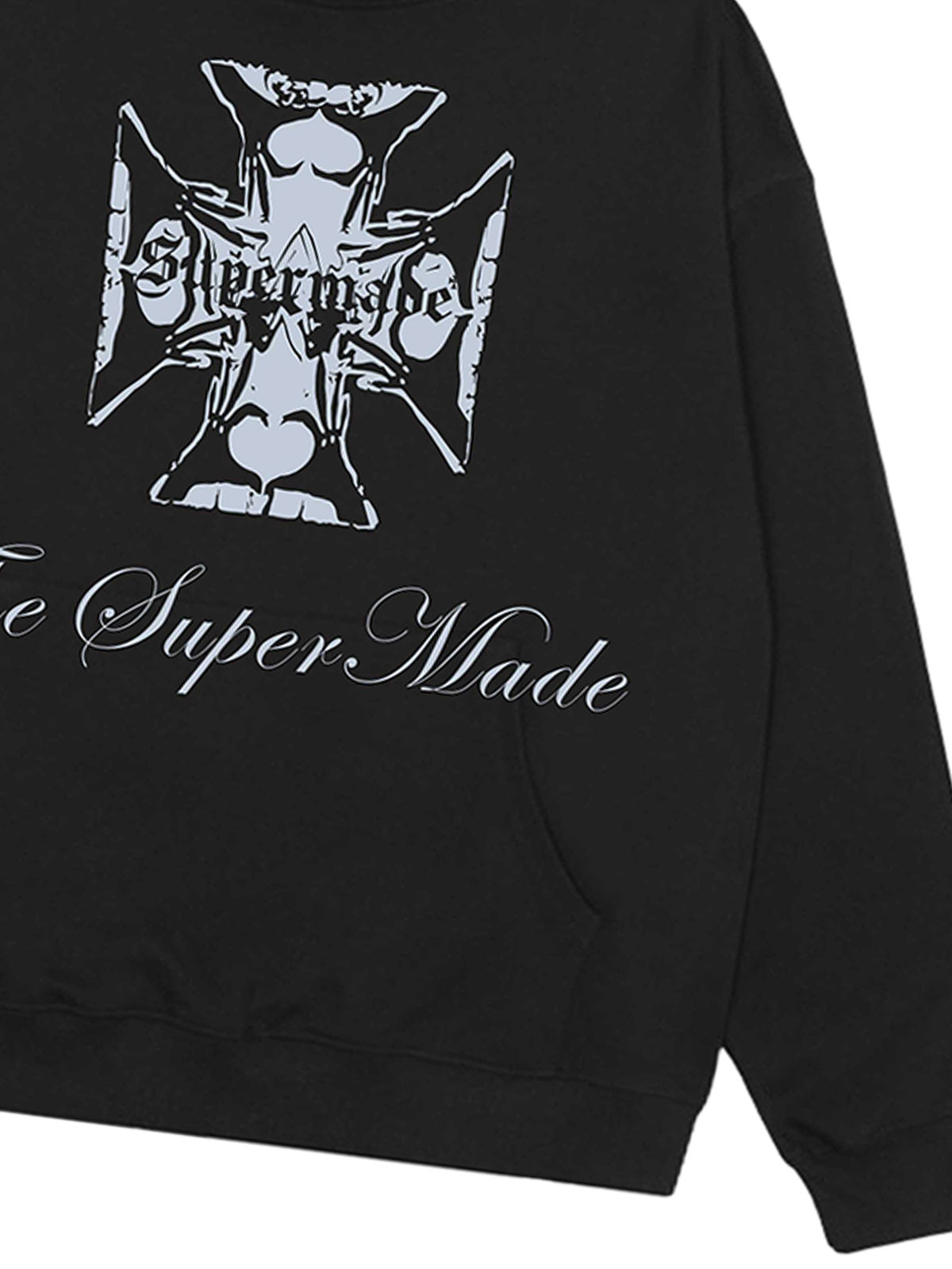 Kapuzenpullover mit Street Cross-Buchstaben-Print