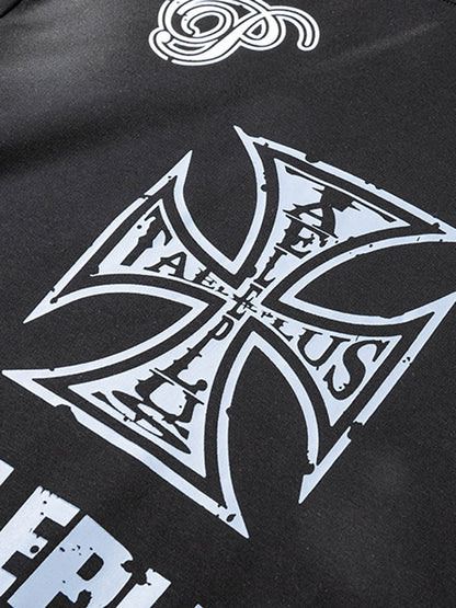 Thesupermade Kapuzenpullover mit Kreuzgrafik – 2192