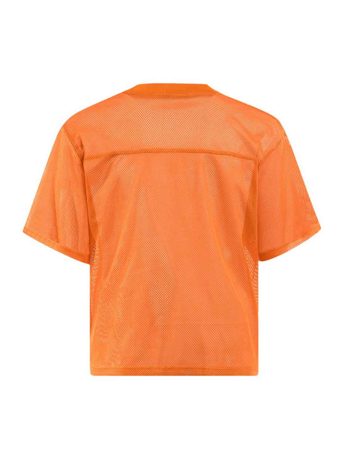 Schnelltrocknendes Jersey-T-Shirt mit Buchstaben-Print und V-Ausschnitt