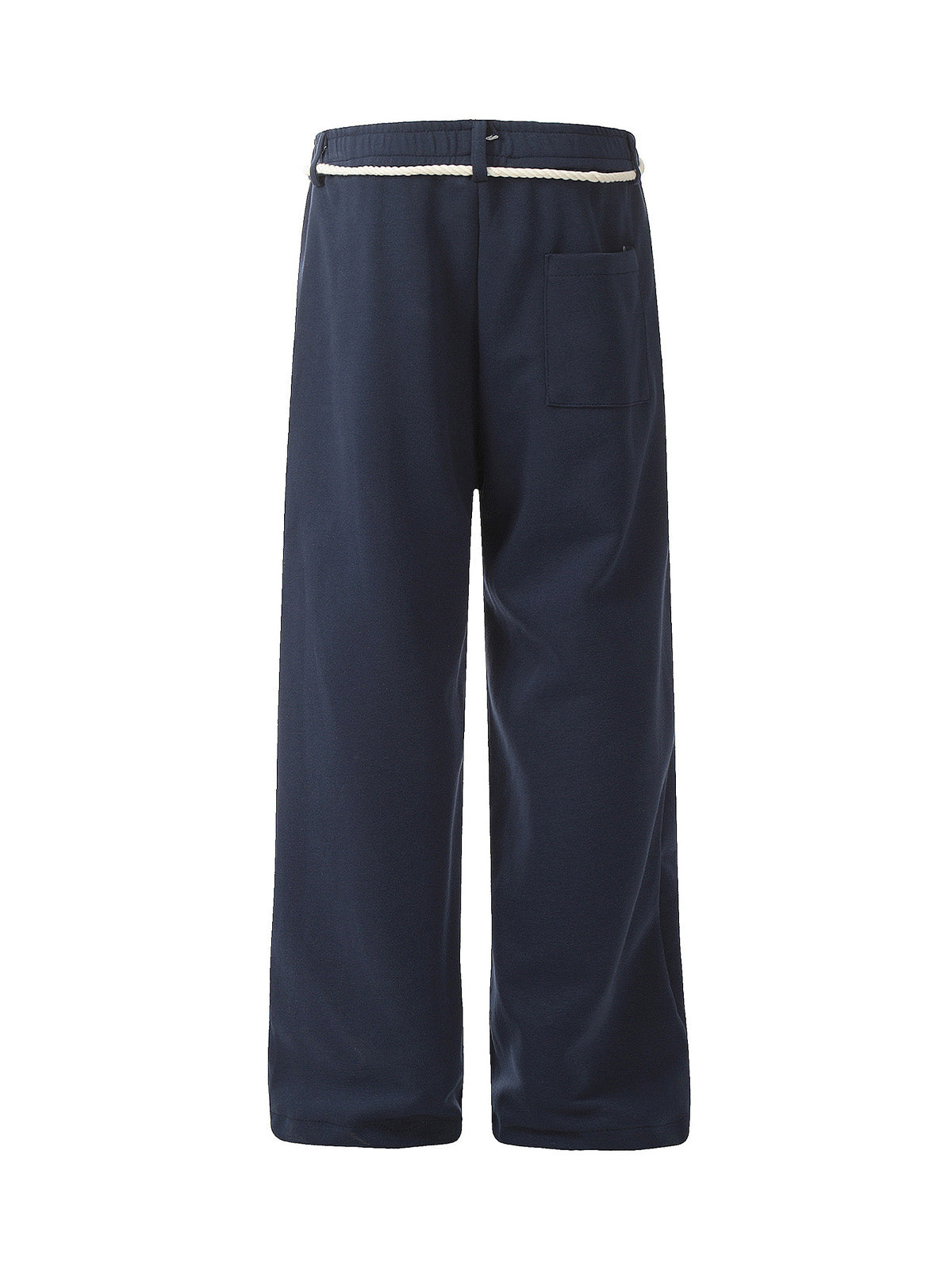 Vintage Rope-Belt Straight-Leg Sweatpants