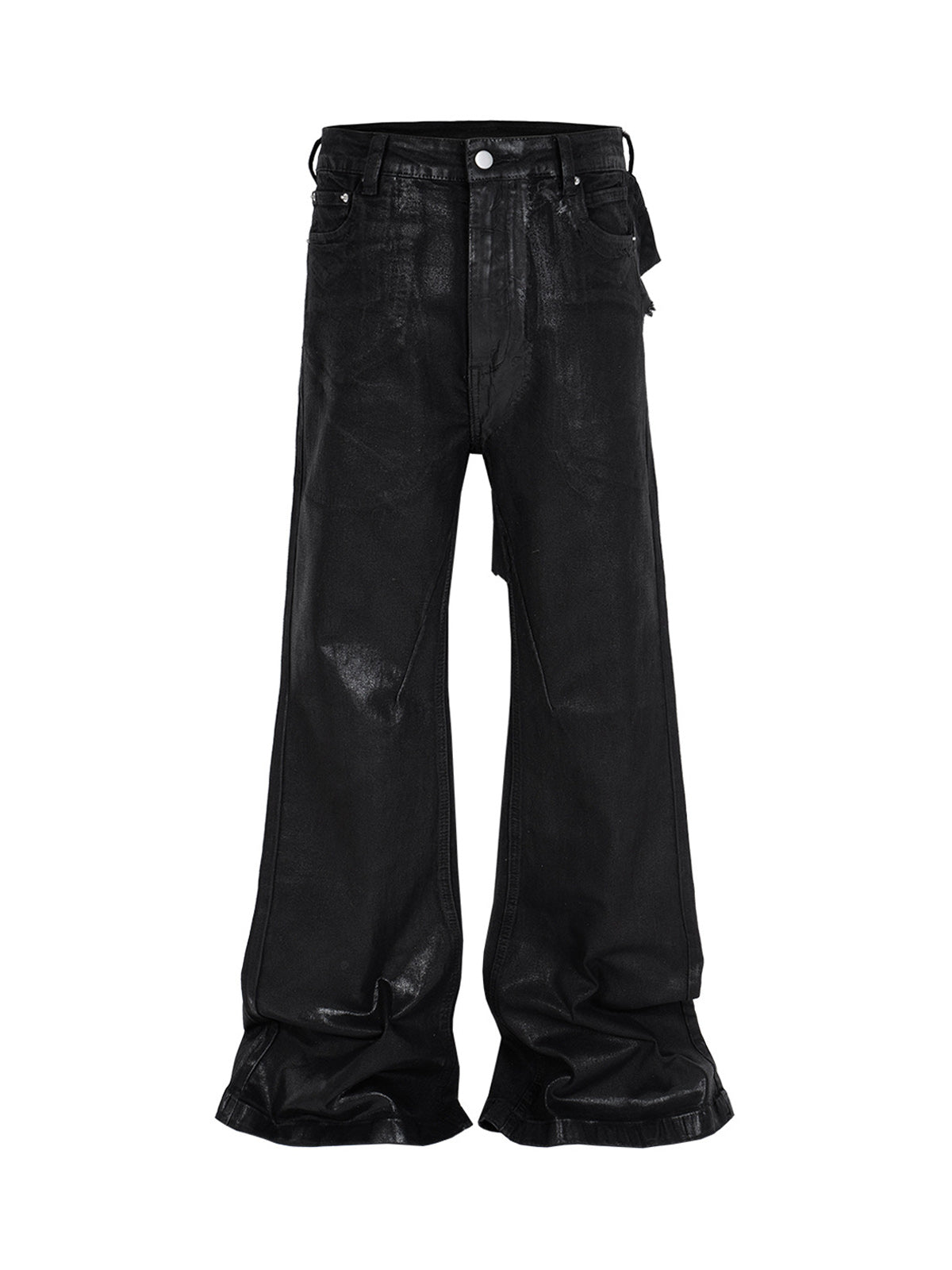 Thesupermade Schwarze, gewachste Schlagjeans – 2212