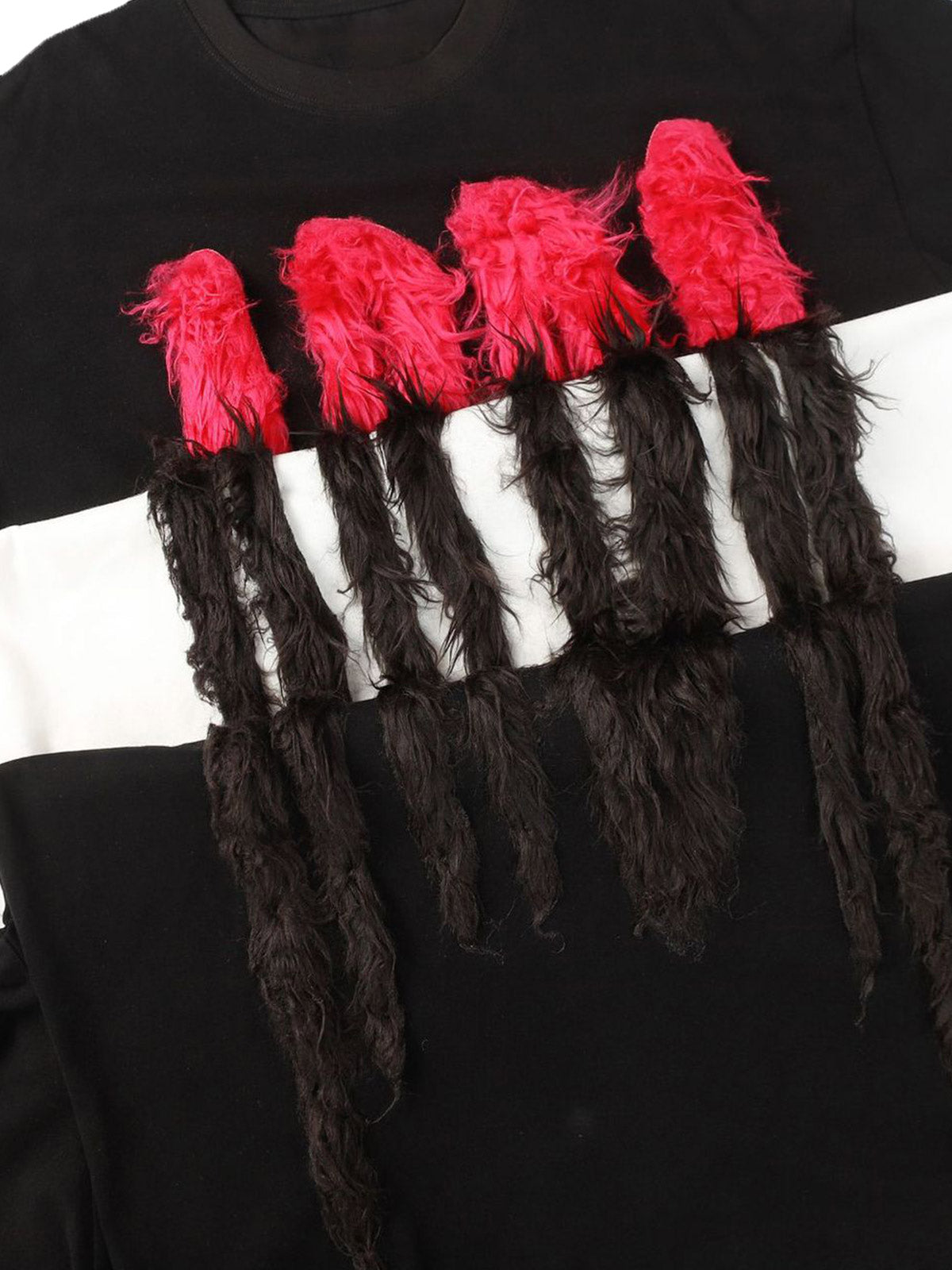 Street Retro Fur Patchwork T-shirt