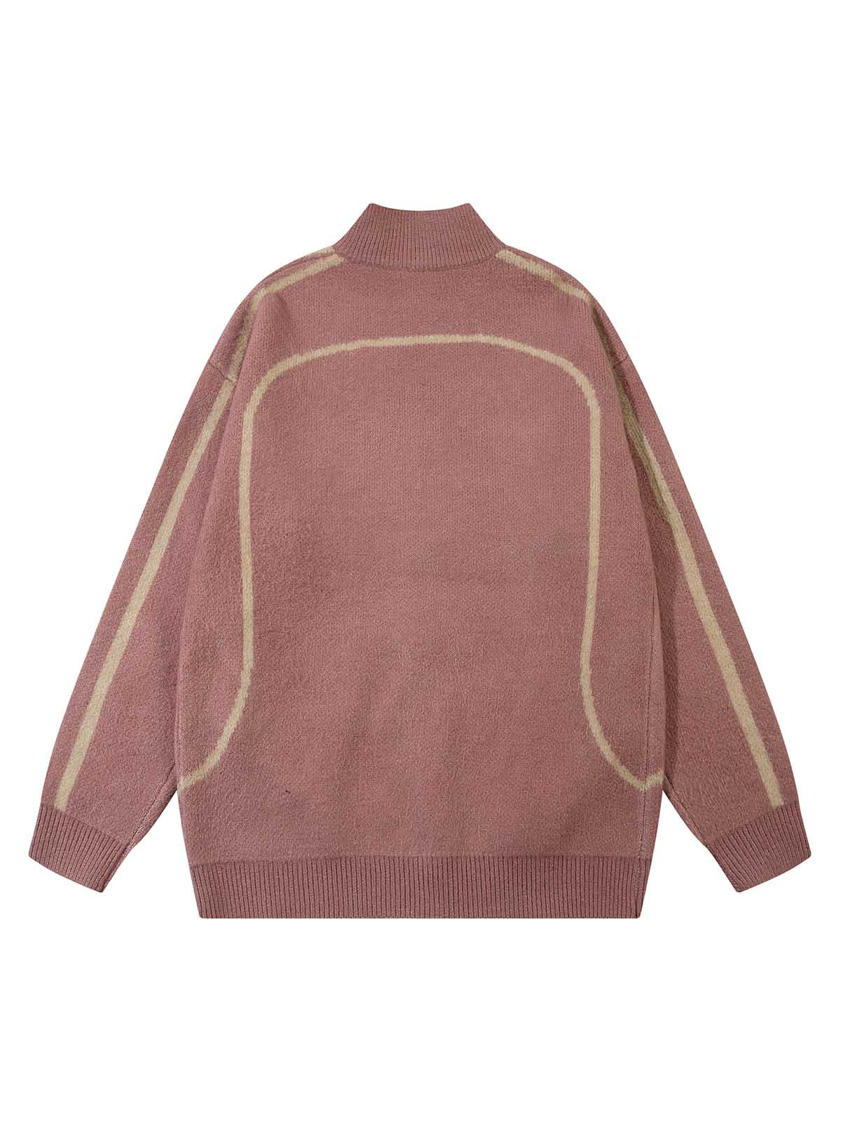 Thesupermade Faux Cashmere Embroidered Turtle Neck Sweater