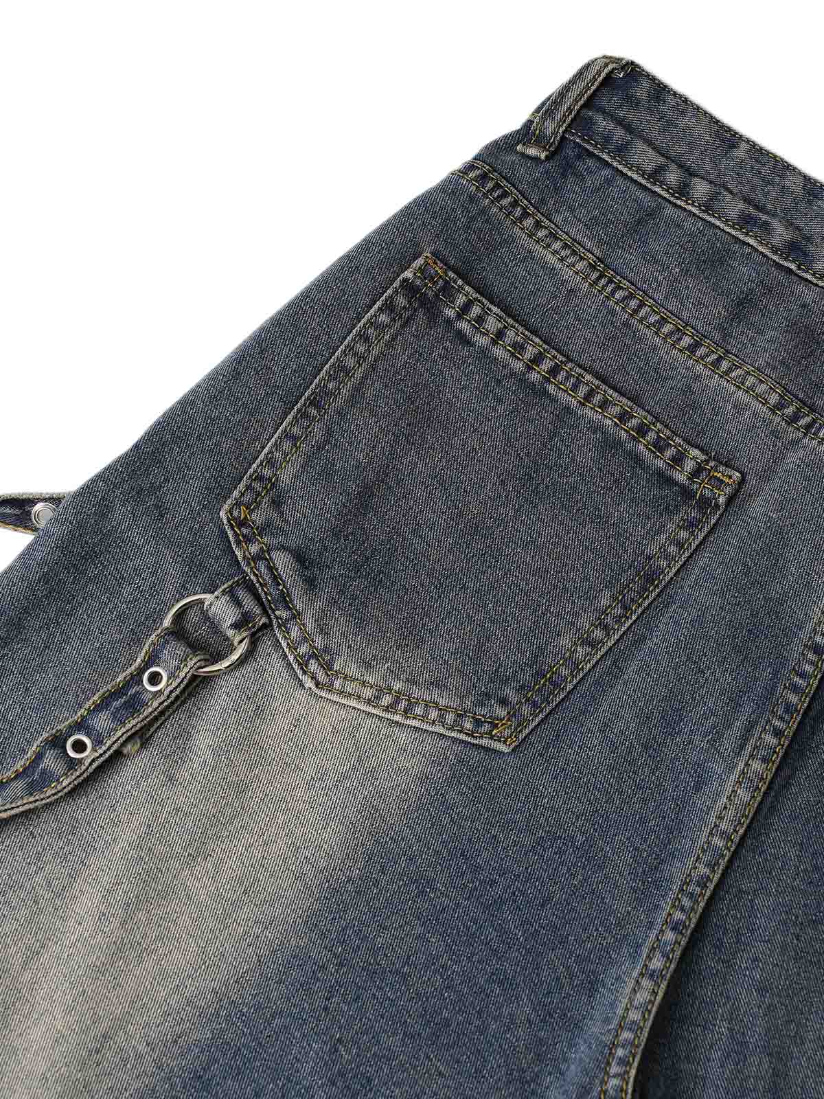 Thesupermade Washed Distressed Baggy Jeans - 2233