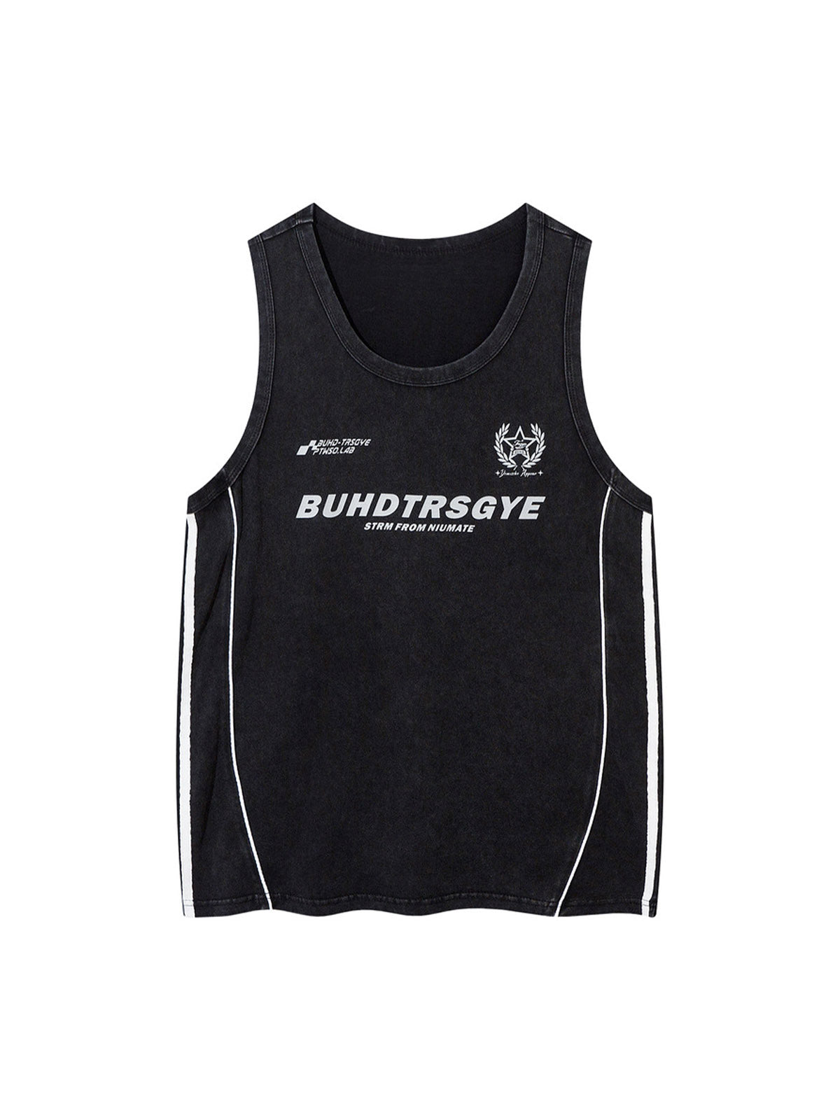 Retro Stitching Striped Basketball Vest