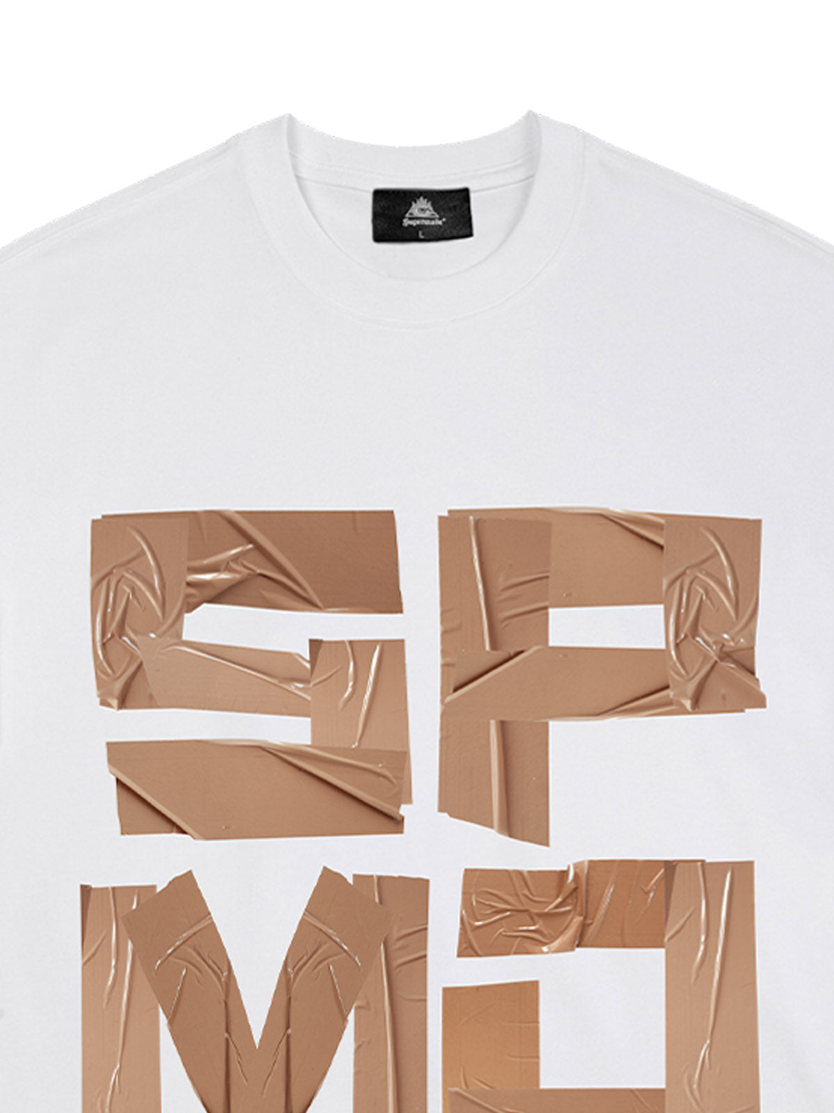 Original Tape Layered Letter Print T-shirt