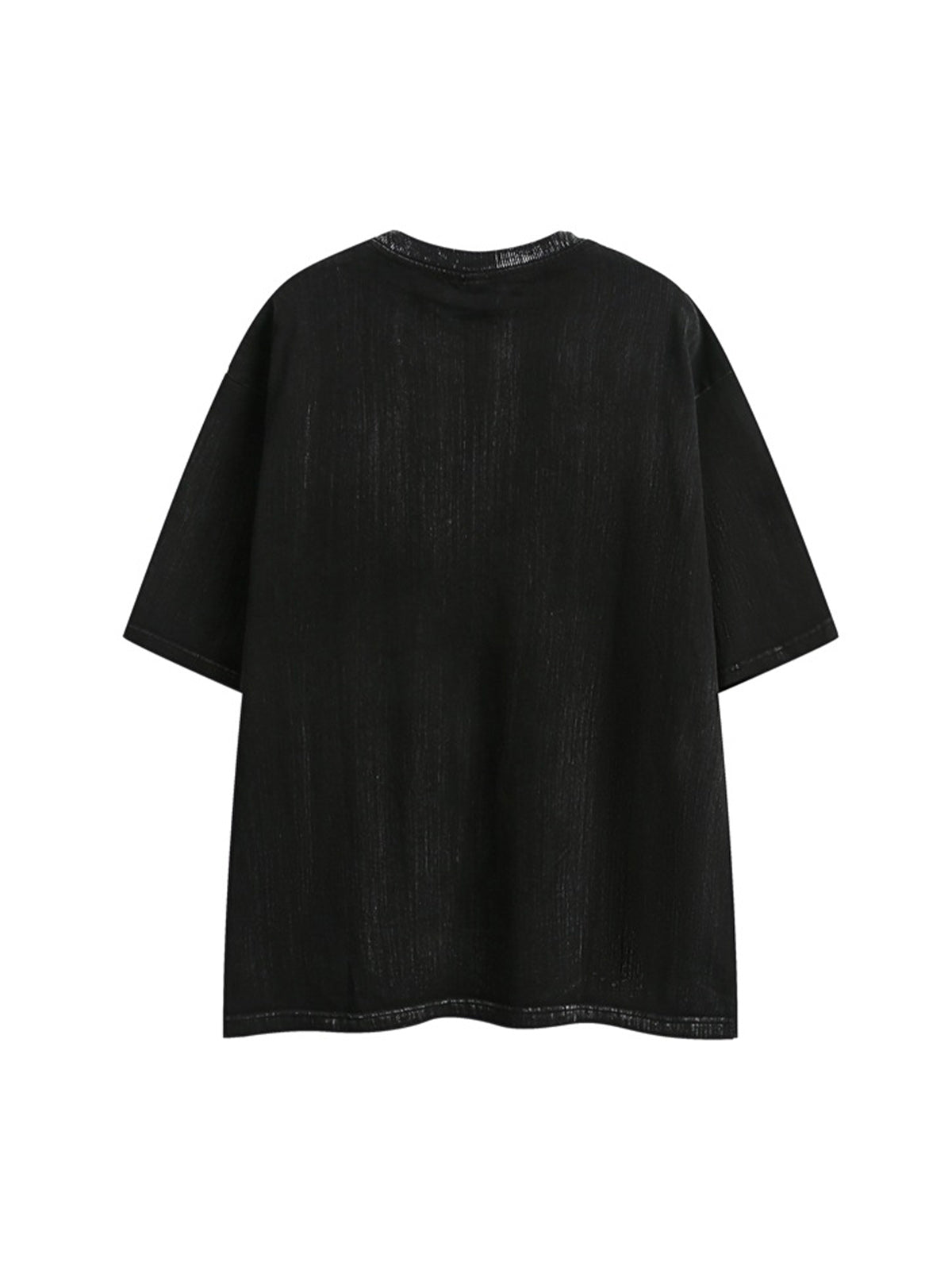 Distressed Embroidered Letter T-Shirt