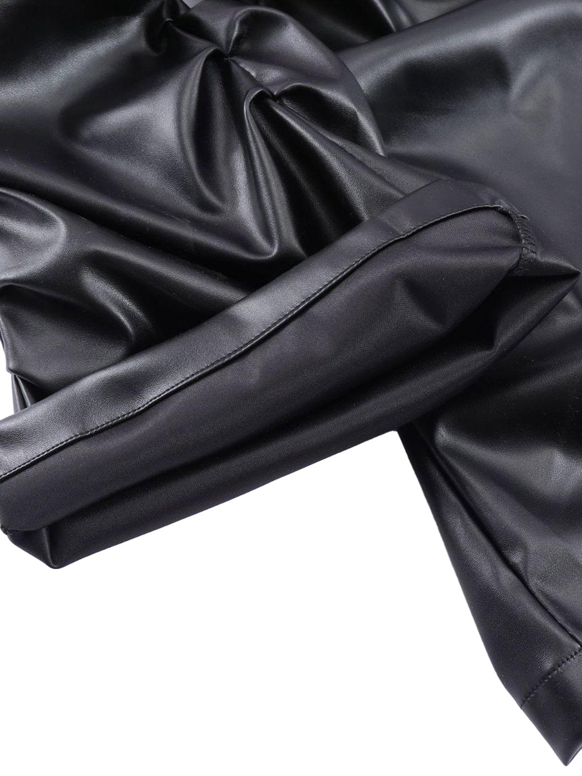 Thesupermade Punk Style Pleated Leather Pants - 2195