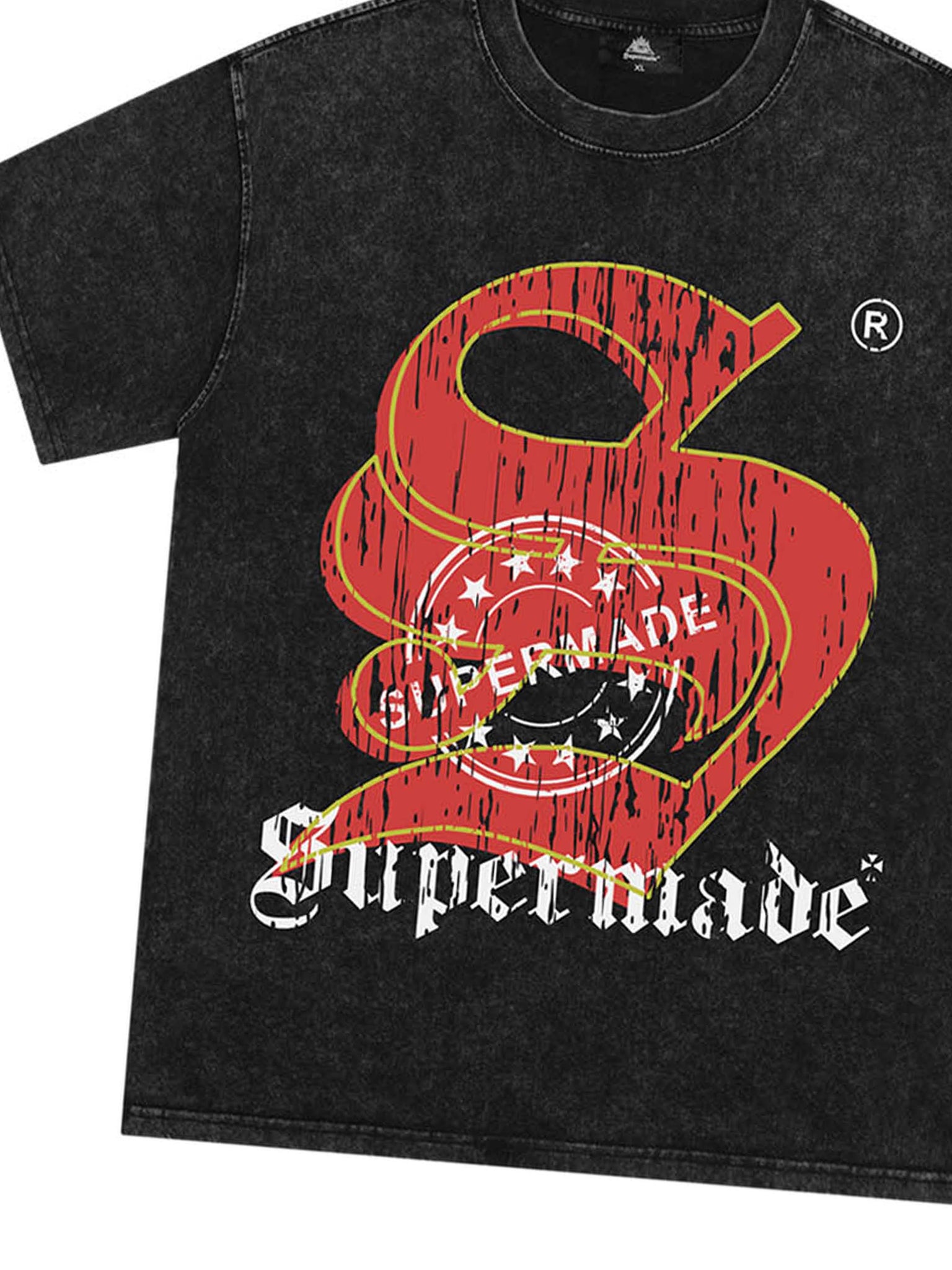 Thesupermade Street Distressed Stamped Letters T-shirt