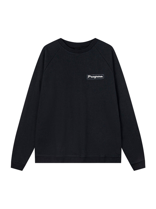 Retro Applique Embroidery Printed Long Sleeve T-Shirt