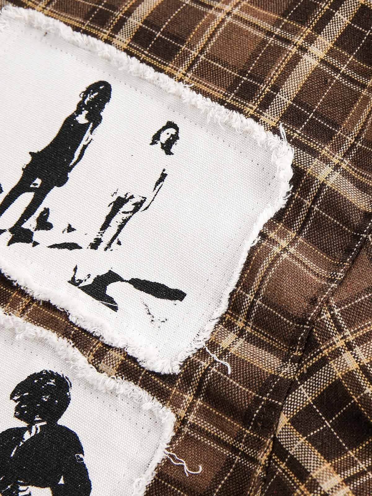 Langarmhemd mit Vintage-Porträt-Applikation