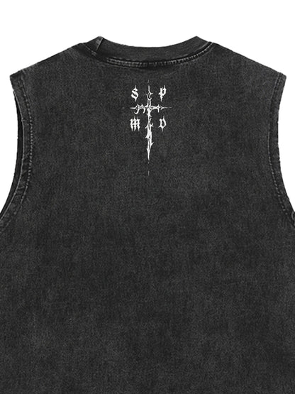 Original Edgy Cross Graphic Vest