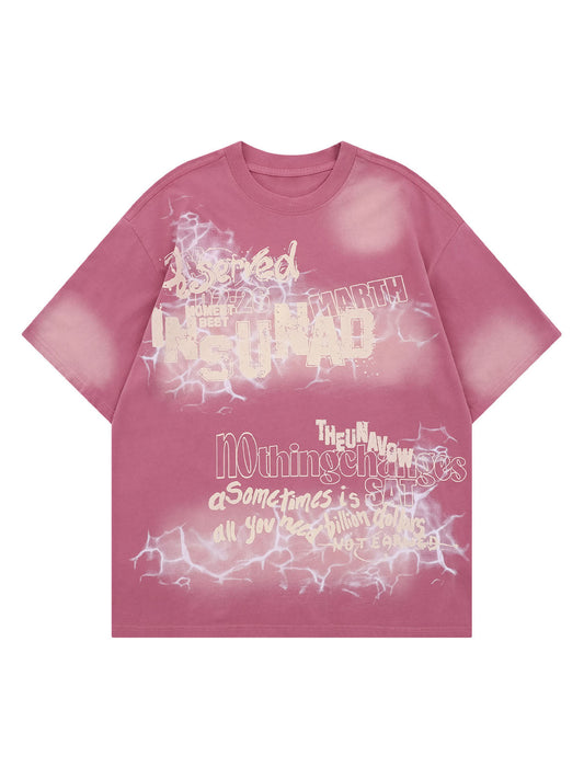 T-shirt graphique surdimensionné avec lettres