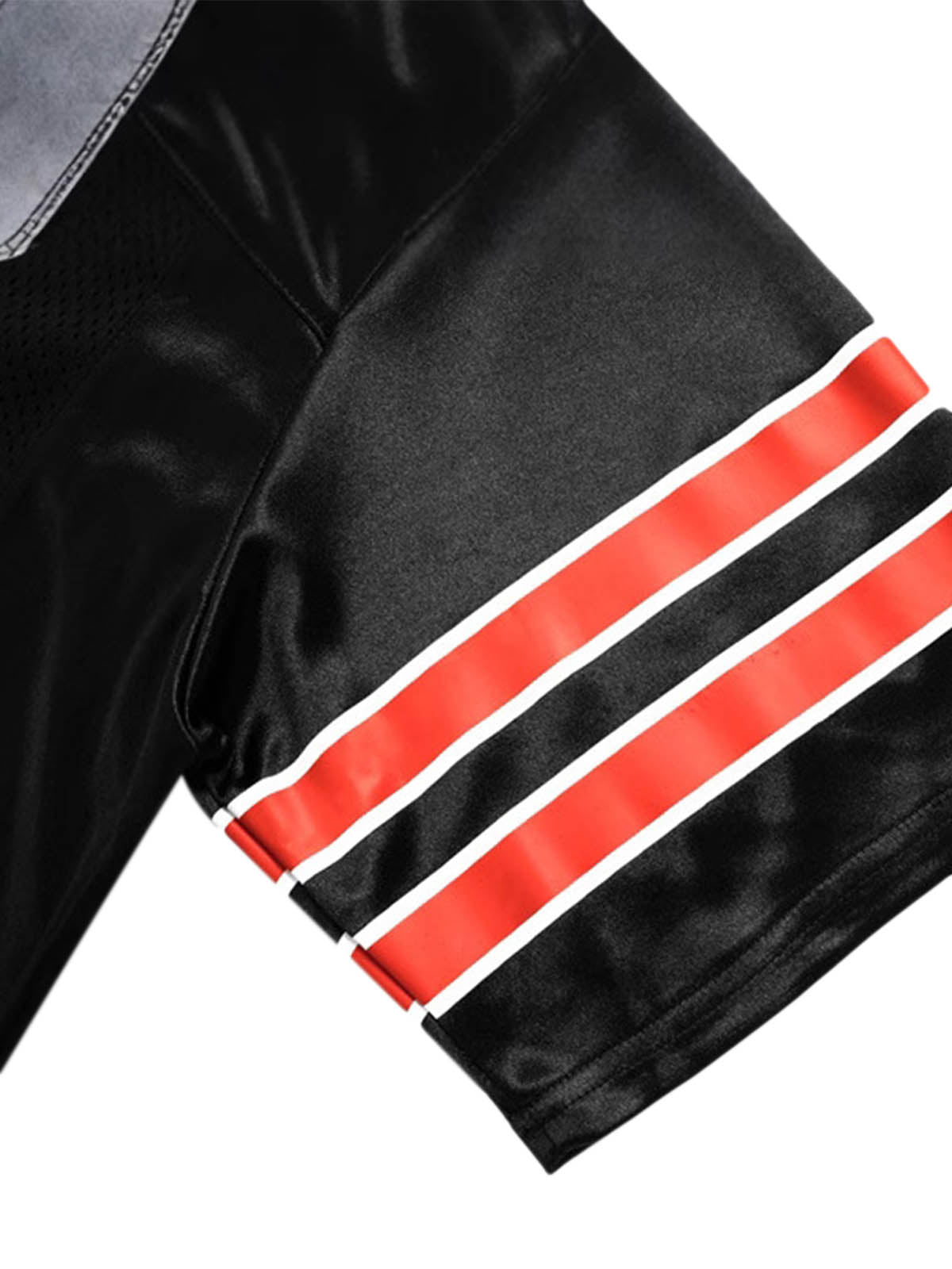 Oversize-Kurzarm-T-Shirt mit V-Ausschnitt und Jersey-Print