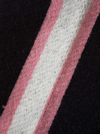 Pull zippé à col montant en jacquard de couleur contrastée Thesupermade