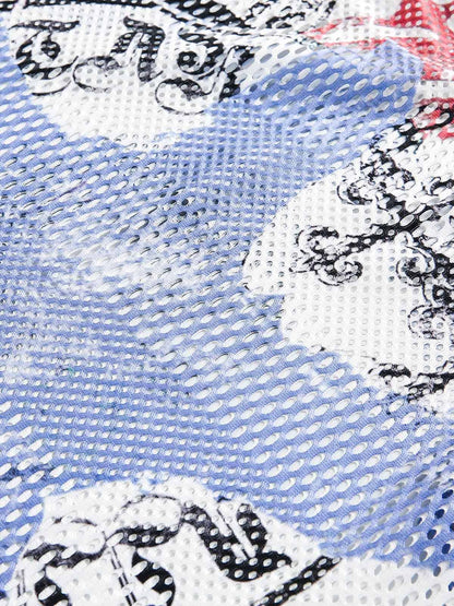 T-shirt graphique à imprimé sportif numérique en maille
