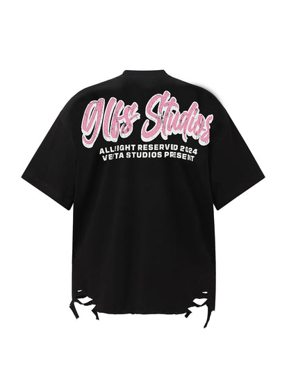 Retro Letter Graphic T-Shirt