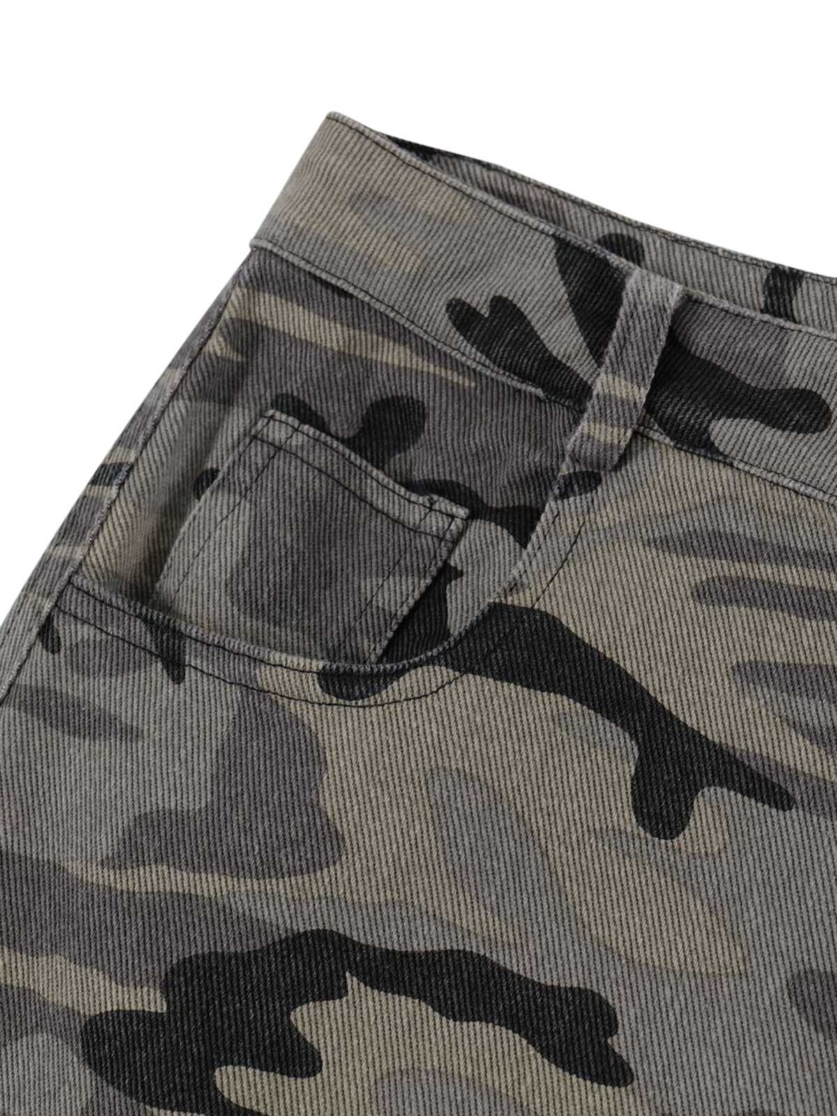 Thesupermade Camouflage Multi Pocket Cargo Pants