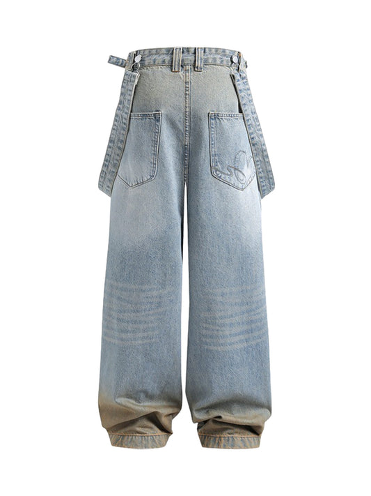 Jeans mit abnehmbarer Waschung im Used-Look