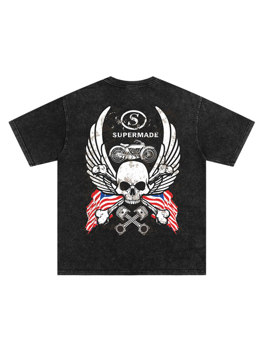 Orginal Skull Flag Independence Day T-shirt