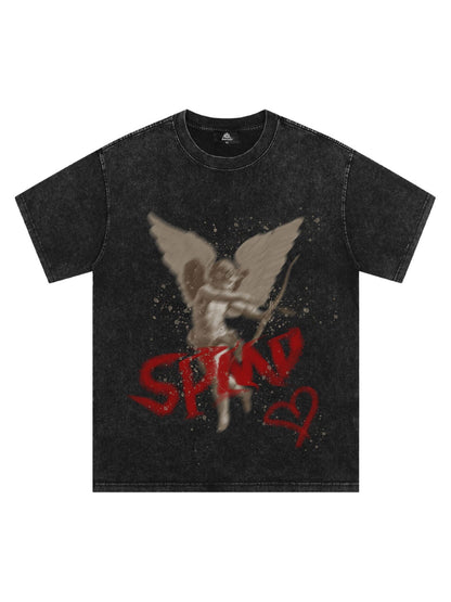 T-shirt imprimé ange délavé Thesupermade