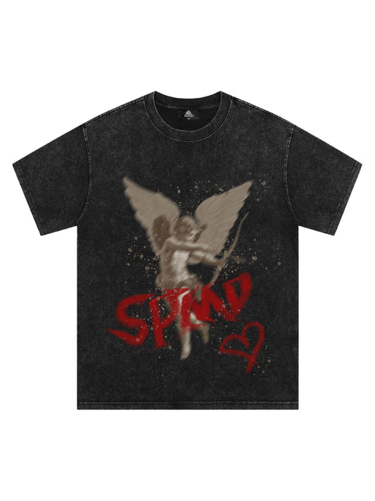 T-shirt imprimé ange délavé Thesupermade