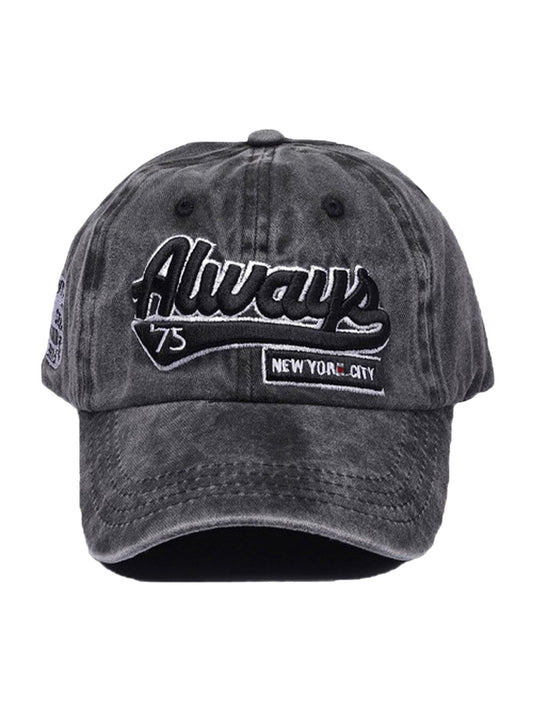 Thesupermade Vintage Embroidered Denim Washed Baseball Cap