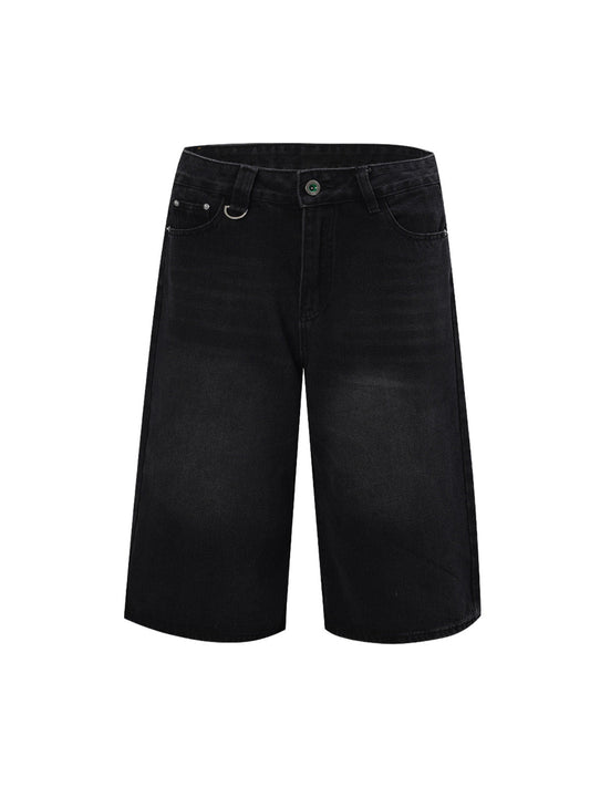 Retro Street Cleanfit Straight Denim Jort