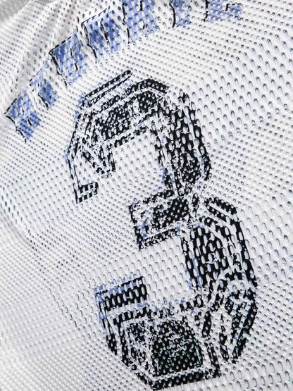 T-shirt graphique à imprimé sportif numérique en maille