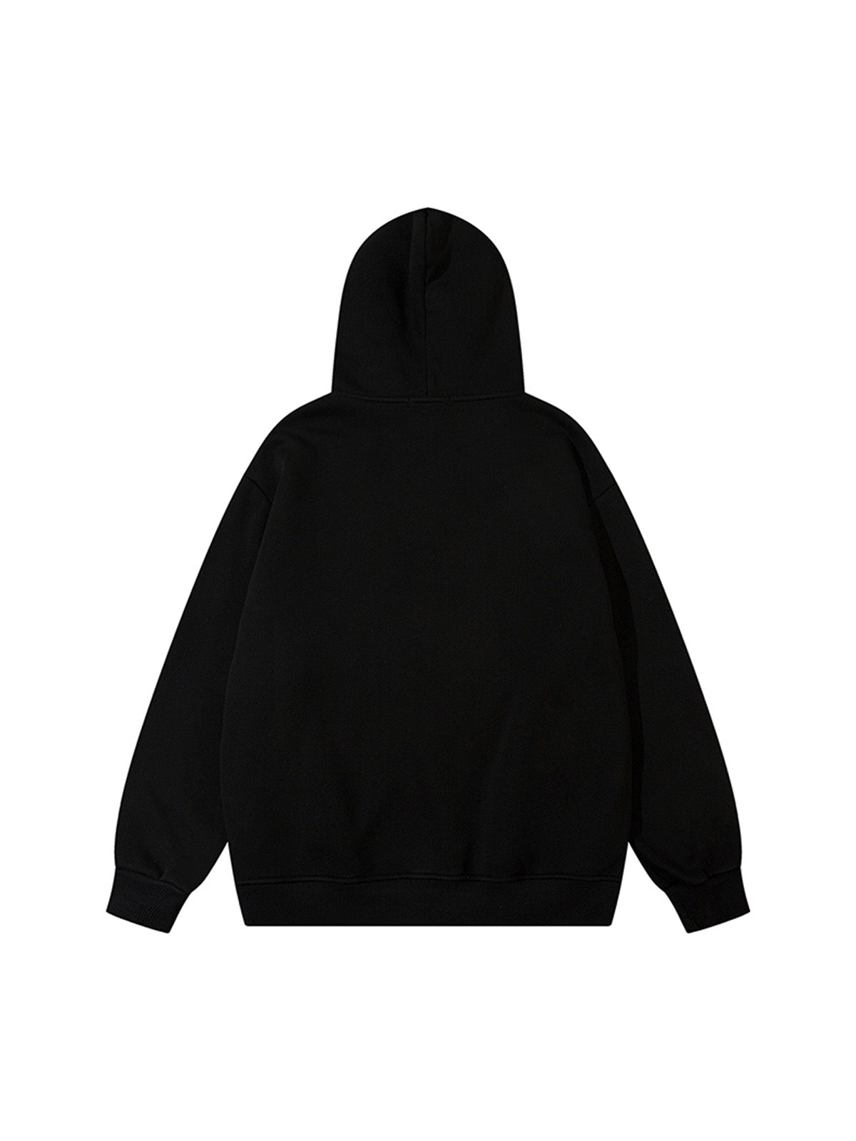 Thesupermade Star Patch Embroidered Hooded Fleece Sweatshirt