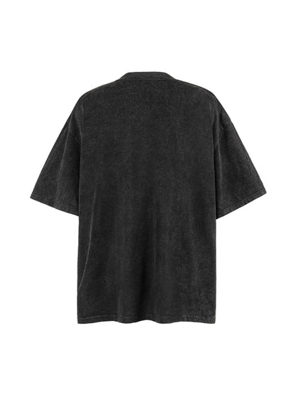 T-Shirt mit Rundhalsausschnitt und Graffiti-Print