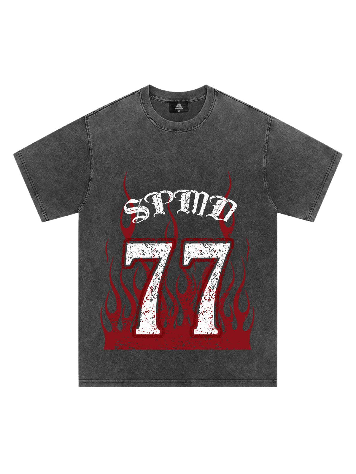Original 77 Flammen-Grafik-T-Shirt
