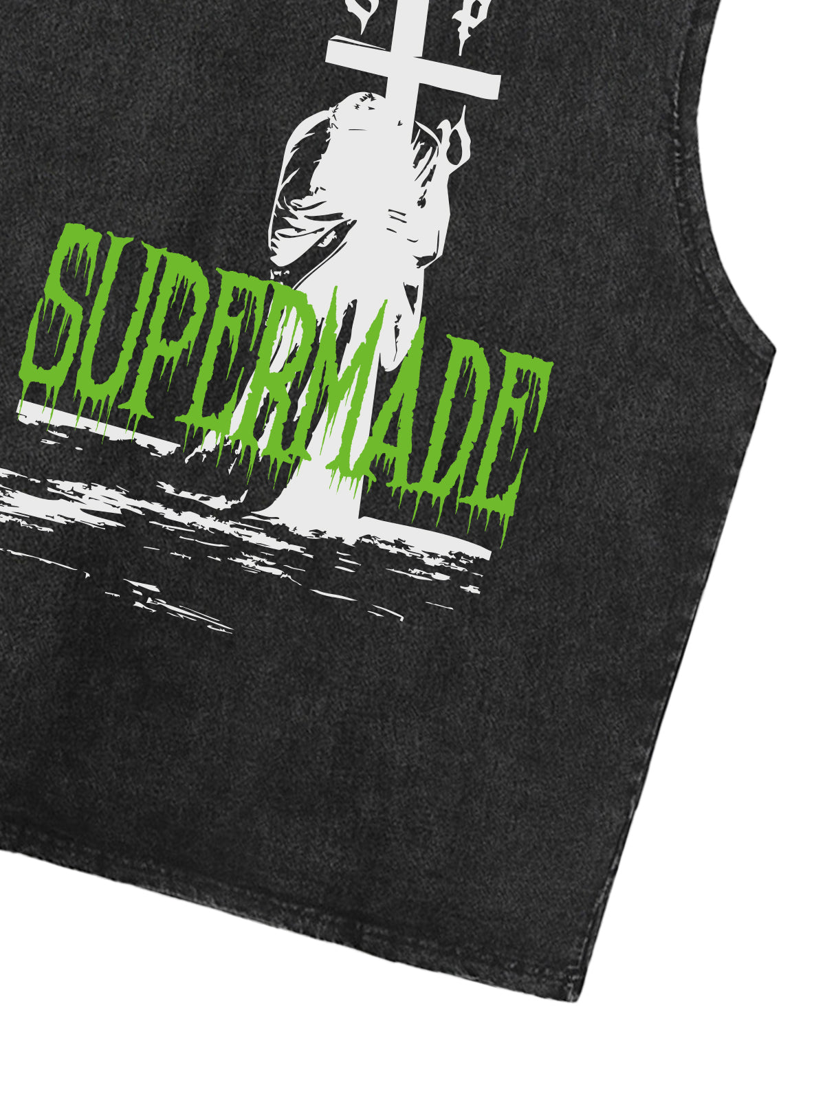 Original Edgy Cross Graphic Vest
