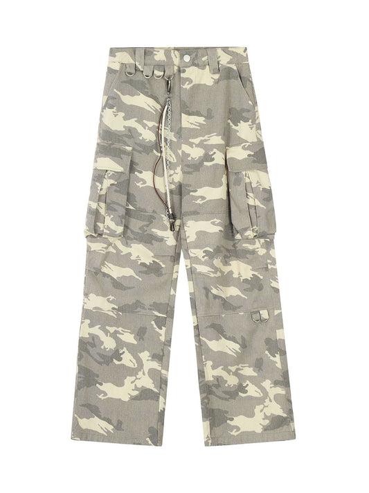 Pantalon cargo multi-poches camouflage Thesupermade