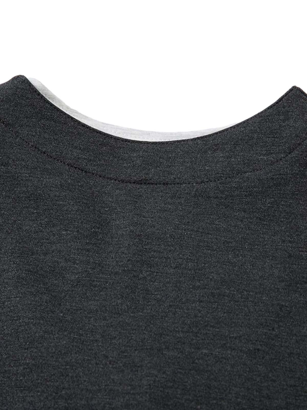 T-Shirt mit Retro-Faux-Print im Zweiteiler