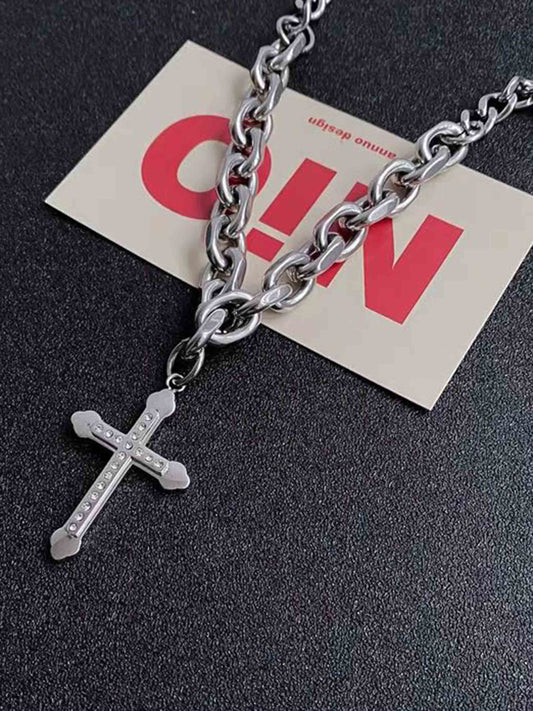 Collier Croix Noire Supermade -1131