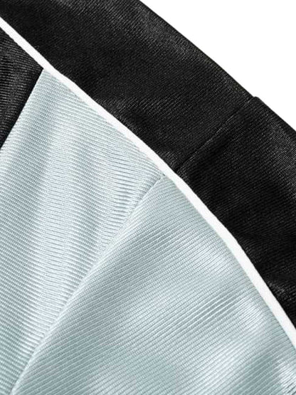 Contrast Stitching Letter Jersey T-shirt